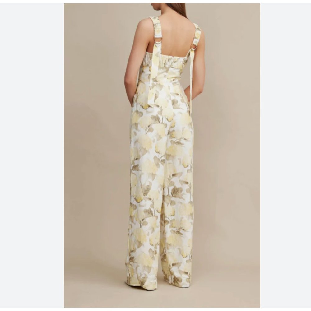 Acler Exeter Jumpsuit In Hydrangea Garden, Size 6 View 2